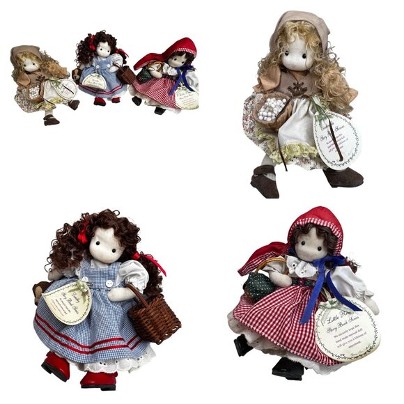 Set Of 3 Storybook Musical Dolls Dorothy Little Red Riding Hood Cinderella - Picture 1 of 16